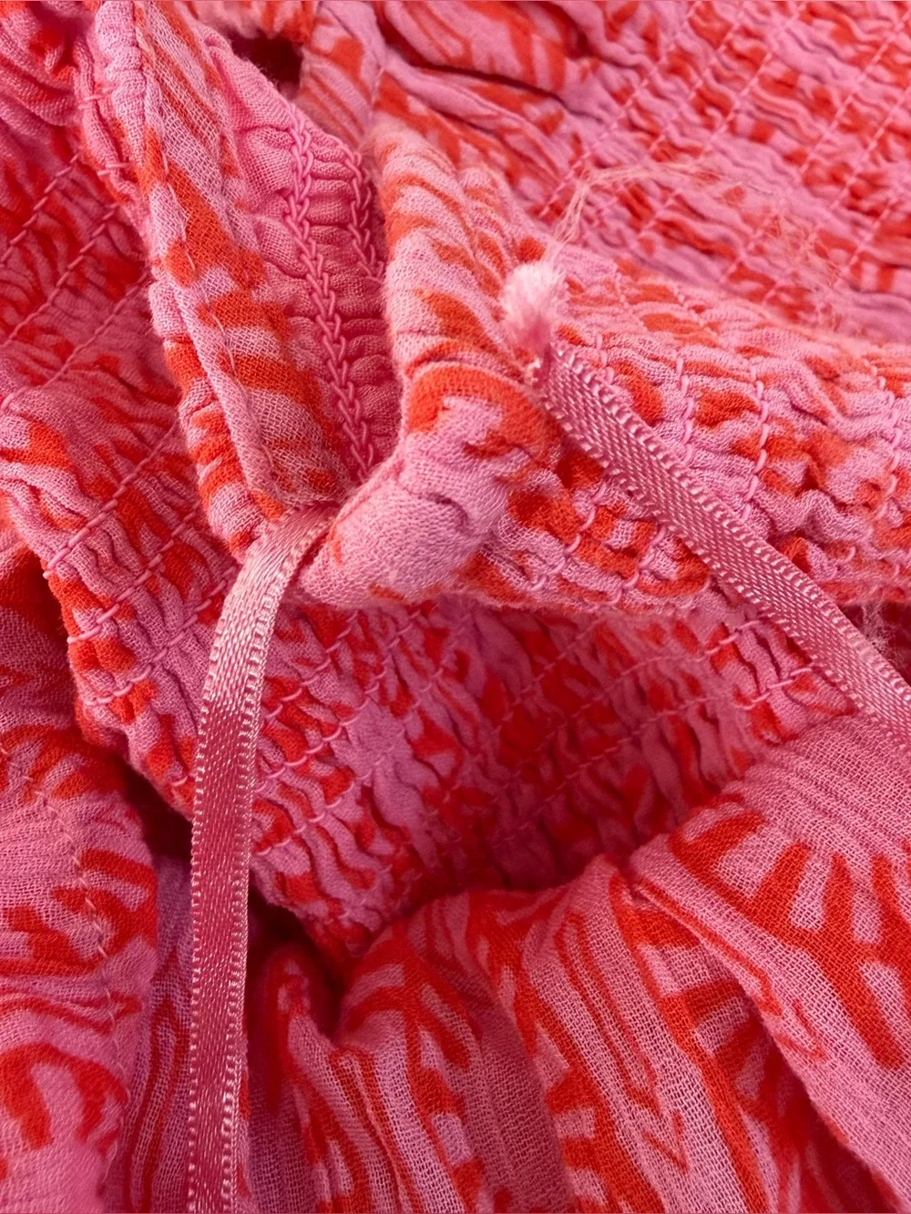 Free People Sweet Annie Mini Dress in Pink Combo Size Medium